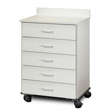 Clinton Industries 8950 Mobile Treatment Cabinet with 5 Drawers